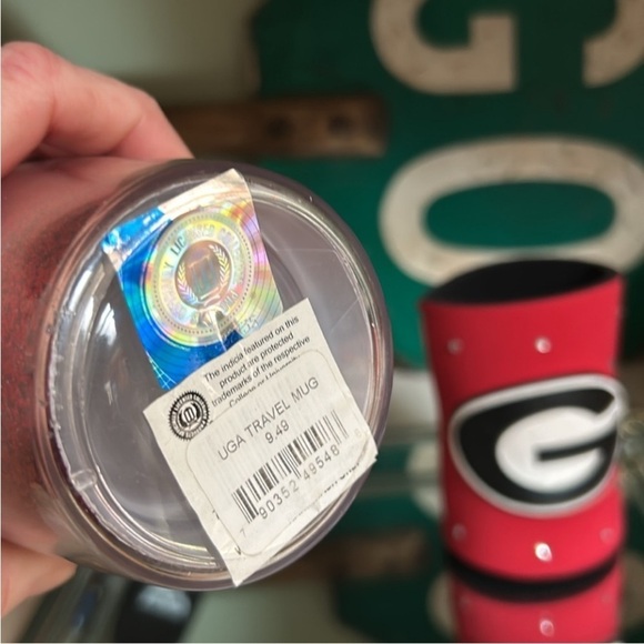University of Georgia G Official Travel Mug New With Tags GO DAWGS SIC EM' SET 2 - Picture 4 of 13